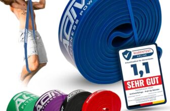 ActiveVikings® Pull-Up Fitnessbänder | Perfekt für Muskelaufbau und Freeletics Calisthenics | Fitnessband Klimmzugbänder Widerstandsbänder (C – Blau : Medium (Mittelstarker Widerstand))