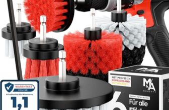 Bürstenaufsatz Akkuschrauber [6er Set] für Auto, Haushalt, Garten & mehr