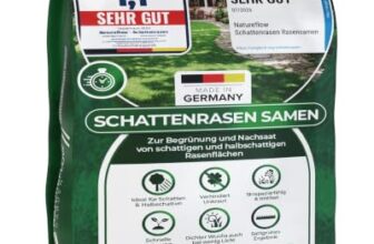 Schattenrasen Samen Rasensamen Schnellkeimend 0,5kg – TEST SEHR GUT – 100% Keimgarantie – Grassamen für schattige Flächen – Sommer Nachsaat Rasensaat & Neuanlage 20m² – Made in Germany