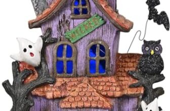 Valery Madelyn Halloween Dekoration mit farbwechselnden Lichtern 22cm