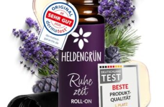 Heldengrün® BIO Roll On „Ruhezeit“ [100% NATURREIN] Lavendel & Zirbe 10 ml