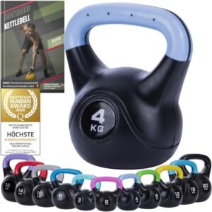 Body & Mind® Kettlebell 4 kg Kugelhantel – bodenschonende Schwunghantel