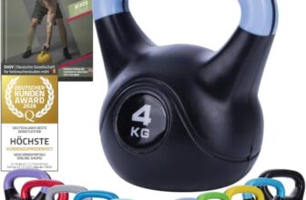 Body & Mind® Kettlebell 4 kg Kugelhantel – bodenschonende Schwunghantel