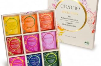 Creano Bio Früchtetee Kräutertee Geschenkset – 27 Bio-Teebeutel in 9 traumhaften Sorten – 54g*