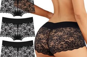 Spitzen Boxershorts Damen Sexy Unterwäsche Frauen Große Größen 5er Pack