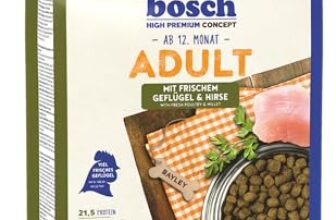 Bosch HPC Adult Hundefutter trocken mit frischem Geflügel & Hirse, 1 kg