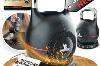 SPORTSCHMIEDE Kettlebell verstellbar 2-20 kg als Kugelhantel fürs Home Gym