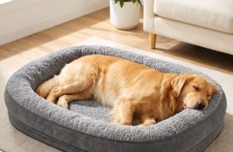 Pawk Orthopädisches Hundebett Grosse Hunde, 107x76cm, Grau