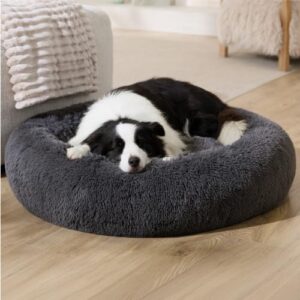 BEDSURE SupportMax™ Hundebett Grosse Hunde Waschbar Flauschig Rund, 100cm
