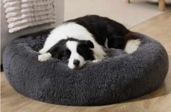 BEDSURE SupportMax™ Hundebett Grosse Hunde Waschbar Flauschig Rund, 100cm