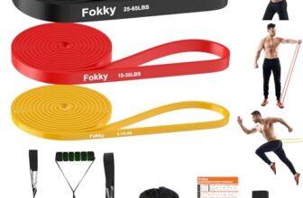 Fokky Fitnessbänder, Resistance Bands mit Türanker, Schutzpad und 2*Griffen