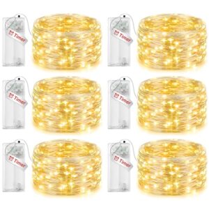litogo 6 Stück Lichterkette Batterie Timer, 3M 30 LED Lichterkette Innen