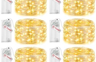 litogo 6 Stück Lichterkette Batterie Timer, 3M 30 LED Lichterkette Innen