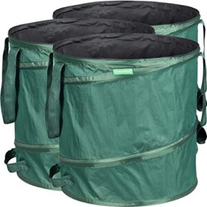 GardenMate 3x Pop-up Gartensack 85l – Selbstaufstellend aus robustem Polyester Oxford 600D Gewebe