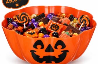 Zerodeko Halloween Kürbis Schale Orange Süßigkeiten Tischdeko 29,5cm