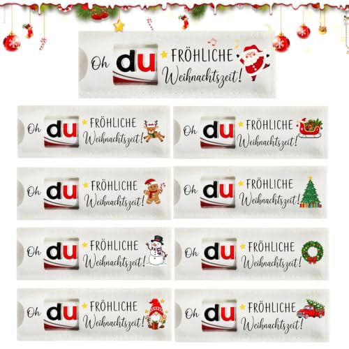Weihnachten Geschenk,Filz Geschenkverpackung | Aus Filz: 9 Hüllen je 14 x 5 cm, 9 Motive, ohne Schokolade; als mitarbeiter weihnachtsgeschenke für Kollegen