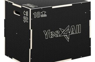 Yes4All MUN4 Mun4 3-in-1 Aufbewahrungsbox aus Holz, 50.8 x 45.7 x 40.6 cm, A. Rutschfestes Schwarz, XL