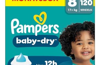 Pampers Baby-Dry Größe 8, 120 Windeln, 17kg+