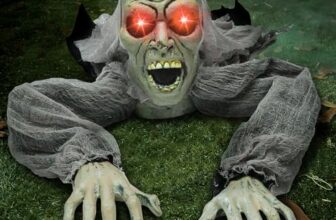 JOYIN Halloween Dekor leuchtender Zombie Groundbreaker animiert mit Blutfleck und gruseligem Sound, Beste Halloween-Dekorationen, Spukhaus, Rasen, Hofdekoration
