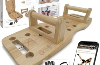Woodsport Air – Liegestützbrett, Push up board Holz 65 cm – Familiengröße