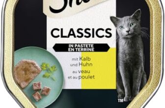 SHEBA Schale Nassfutter für Katzen Classics in Pastete mit Kalb und Huhn 2 x 11 x 85g
