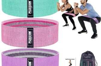 PLEASION Resistance Bands Fitnessband, Fitnessbänder Stoffbänder 3er Set, Widerstandsbänder für Krafttraining Muskelaufbau Hip Beintraining, Gymnastikband für Workout Yoga Pilates