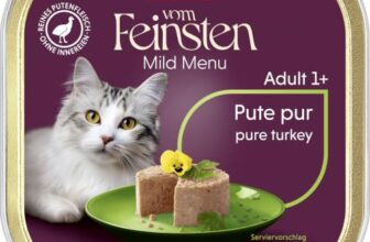 animonda vom Feinsten Mildes Menü Pute Pur (32 x 100g), getreidefreies Katzenfutter nass ohne Zucker, leicht verdauliches Katzenfutter mit Putenfleisch