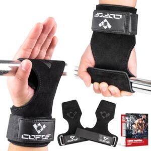 COFOF Zughilfen Leder, Lifting Straps für Bodybuilding, Gewichtheben