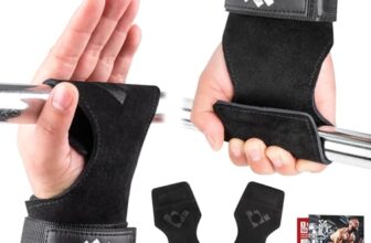 COFOF Zughilfen Leder, Lifting Straps für Bodybuilding, Gewichtheben