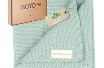 MOYO Babydecke Heller Eukalyptus I 75x100cm I Atmungsaktive Kuscheldecke aus 100% Baumwolle I Weiche Baby-Bettdecke für Junge & Mädchen I Baumwolldecke Geburt