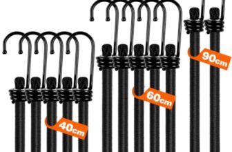 GINKGO 12er-Pack Expander mit Haken – Extra Starke Spanngummis