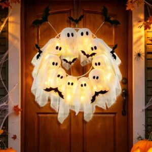 Halloween Deko Geist, Halloween Decorations, Halloween Türkranz Fenster