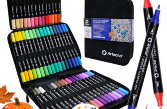 Artecho Acrylstifte 48 Farben mit Stoffbeutel