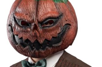 Esdallina Halloween Dekoration Kostüm Party Latex Kopfmasken Kürbis