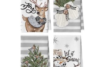 Artoid Mode Rentier Schneeman Weihnachten 42×65 cm 4er Set Geschirrtücher