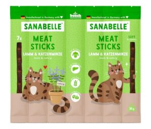 Sanabelle Meat Sticks Lamm & Katzenminze 16x35g