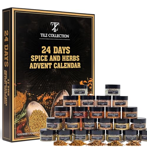 Gewürzkalender Adventskalender 2026 Only Spices Weihnachtskalender für Erwachsene 24 Gourmet Premium Kochgewürzset Küchengeschenk Adventskalender für Männer frauen