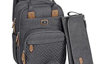 Dikaslon Großer Wickelrucksack Wickeltasche Kinderwagengurte für Eltern