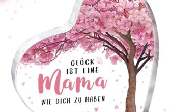 Gleevara Mama Geburtstagsgeschenk, Mama Geschenk, Herzförmige Acryldeko