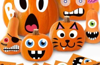 Kürbis Aufkleber, 24 Stücke Halloween Deko Kürbis Sticker Halloween Basteln