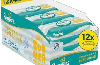 Pampers Aqua Soft Touch Baby-Feuchttücher Summer Edition, 12×48 (576 Stück)