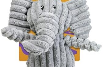 Vitakraft Safari Elefant, Spielzeug für Hunde, Hundespielzeug Kuscheltier, mit Quietscher, aus Cord (1 Stück)