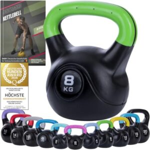 Body & Mind® Kettlebell 8 kg Kugelhantel – bodenschonende Schwunghantel