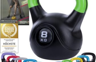 Body & Mind® Kettlebell 8 kg Kugelhantel – bodenschonende Schwunghantel