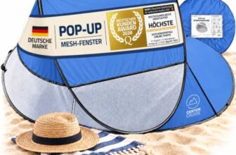 Pop-up Strandmuschel Wurfzelt – UV-Schutz SPF 30+ Automatik Strand-Zelt