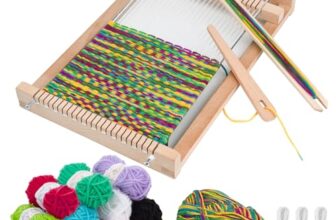 LYKTRIX Webrahmen für Kinder von 4–12 Jahren,Holz Webstuhl Set,Enthält Garn
