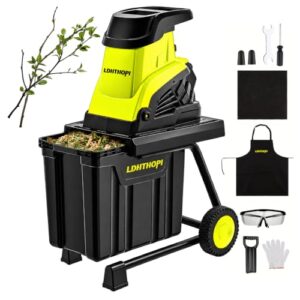 LDHTHOPI Gartenhäcksler 3000W Starke Elektro Leisehäcksler Messertechnik Aststärke MAX 45mm Häcksler 45L Fangbox Für Garten,Terrasse,Hof