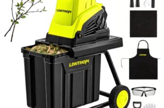 LDHTHOPI Gartenhäcksler 3000W Starke Elektro Leisehäcksler Messertechnik Aststärke MAX 45mm Häcksler 45L Fangbox Für Garten,Terrasse,Hof
