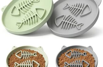 Zonopy Katzennapf für langsames Fressen, 2 Stück, Silikon-Katzennapf, langsames Füttern, ideal für Trocken- und Nassfutter, leicht zu reinigen, interaktives Puzzle-Spielzeug für