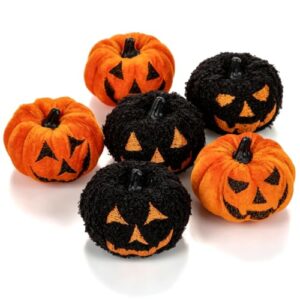 Halloween Deko, 6er Set, Kürbis & Gespenster Deko für Herbstdekoration